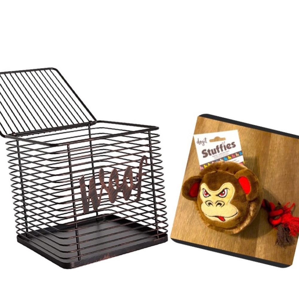 Pet Wire basket & dog toy-Both NEW!